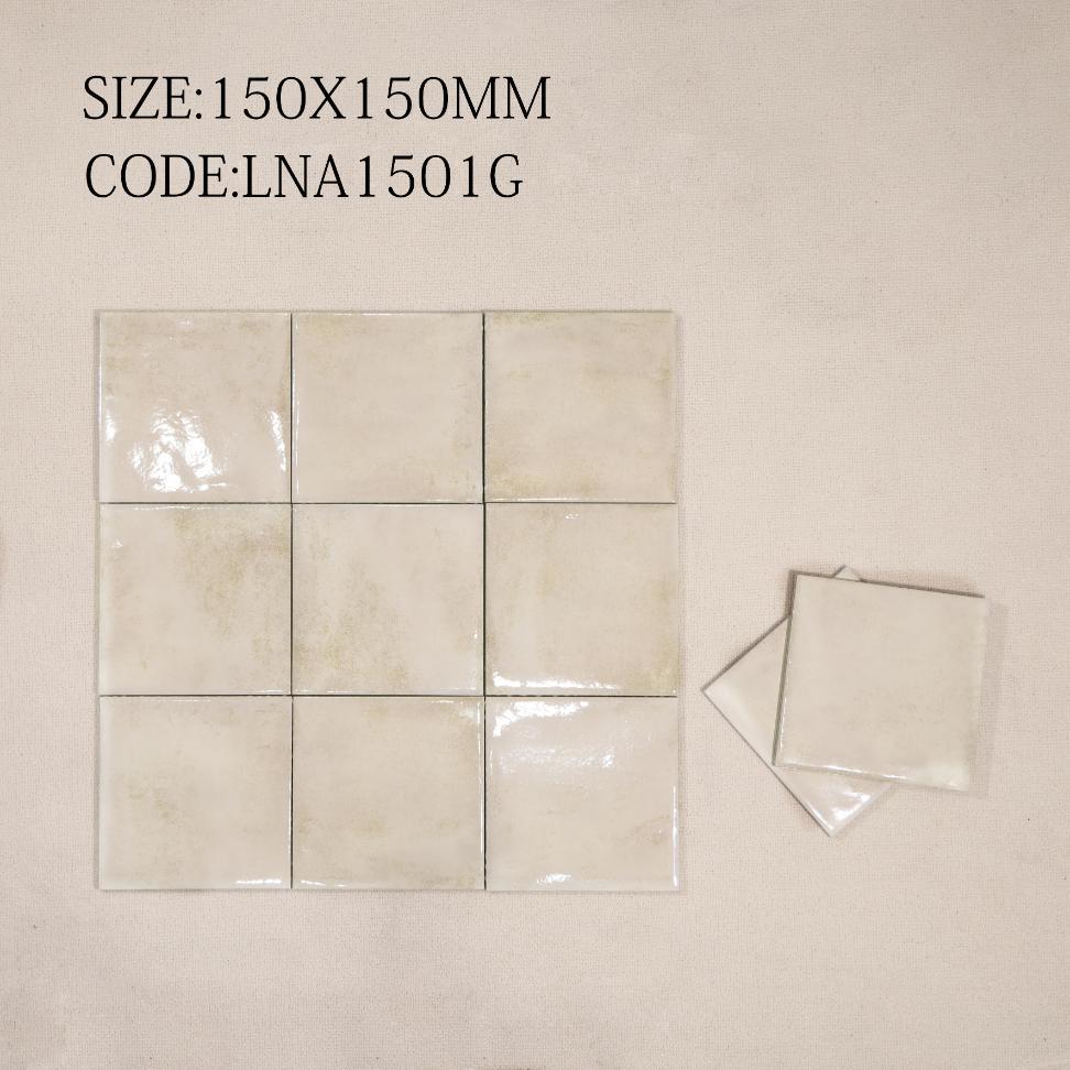 Gạch thẻ Porcelain bóng lượn KT 150x150mm mã LNA1501G