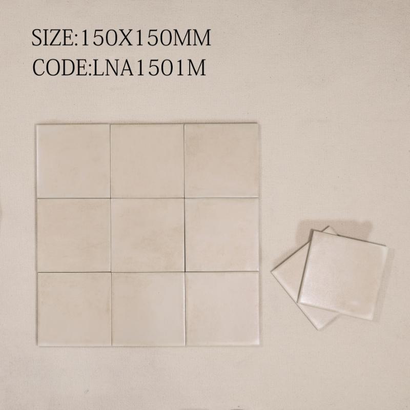 Gạch thẻ Porcelain mờ lượn KT 150x150mm mã LNA1501M